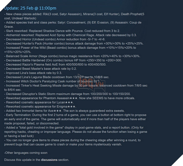 Dota Auto Chess: Nhan xet chi tiet ve Mirana, Riki va Death Prophet sau ban Update 25/02 Dota Auto Chess: Nhận xét chi tiết về Mirana, Riki và Death Prophet sau bản Update 25/02