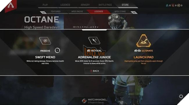 Apex Legends: Rò rỉ tạo hình và bộ kĩ năng của Octane 2