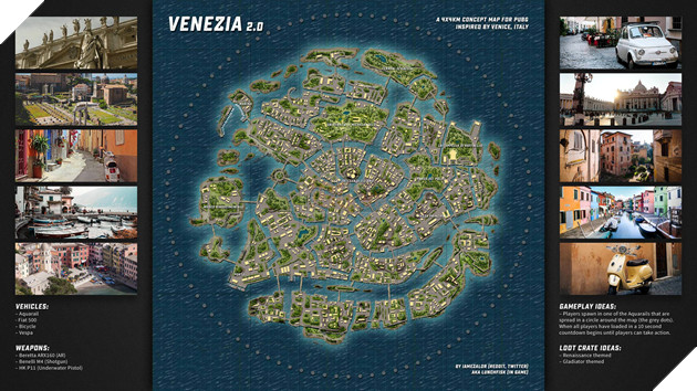 Bản đồ mới của PUBG được hé lộ, lấy ý tưởng từ thành phố Venice của Ý
