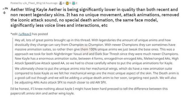 LMHT: Game thủ phàn nàn về chất lượng quá kém của Kayle sau khi làm lại