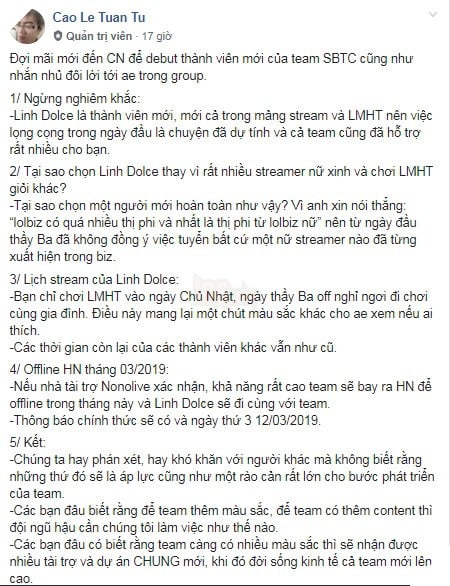 LMHT: Lop Thay Ba co co giao moi, mac ao ho vai de stream khien bao con tim chet ngat Linh Dolce Lớp thầy Ba 1