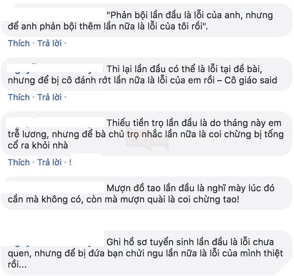 'Phan boi lan dau la loi cua anh nhung de anh phan boi them lan nay nua la loi cua toi' - cau noi cua Huong Giang Idol bong dung thanh trend cua gioi tre 3 Một số cư dân mạng còn chế theo lời của câu nói này.