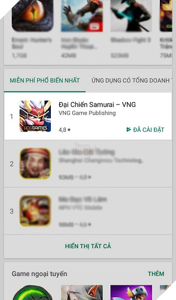 Dai chien Samurai lot top 1 game chien thuat CH Play va App Store chi trong 3 ngay ra mat Đại chiến Samurai lọt top 1 game chiến thuật CH Play và App Store chỉ trong 3 ngày ra mắt