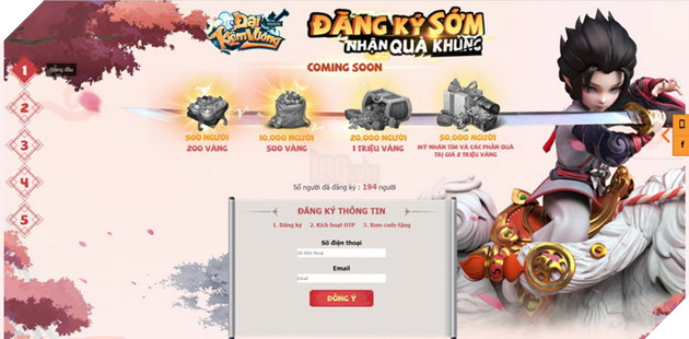 Đại Kiếm Vương Mobile bất ngờ cho phép người chơi lưu danh nhận code