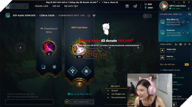 Game thủ donate cho Linh Dolce 500.000 VND xin kết bạn Facebook và cái kết khá đắng