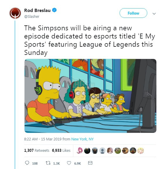 Gia đình Simpson sẽ có một phần phim riêng về Liên Minh Huyền Thoại