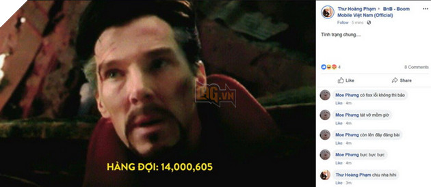 Boom Mobile nghẽn server do quá nhiều game thủ tham gia ngay ngày khai trương Cập Nhật  3