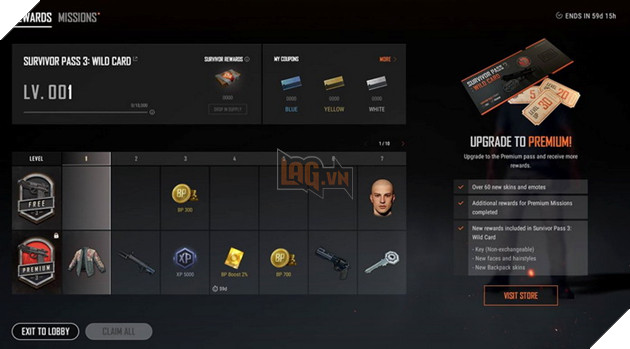 PUBG: Chi tiết bản cập nhật #27, bắt đầu Season 3 với Survivor Pass Wild Card mới 3