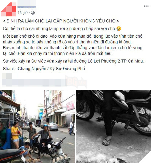 
Vụ việc được đăng tải trên mạng xã hội.