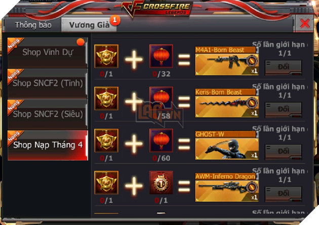 CrossFire Legends tung chuỗi sự kiện sinh nhật 2 tuổi cùng ưu đãi nạp 1 được 4 trong ngày 4/4 12