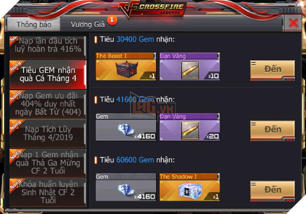 CrossFire Legends tung chuỗi sự kiện sinh nhật 2 tuổi cùng ưu đãi nạp 1 được 4 trong ngày 4/4 6