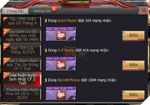 CrossFire Legends tung chuỗi sự kiện sinh nhật 2 tuổi cùng ưu đãi nạp 1 được 4 trong ngày 4/4 8