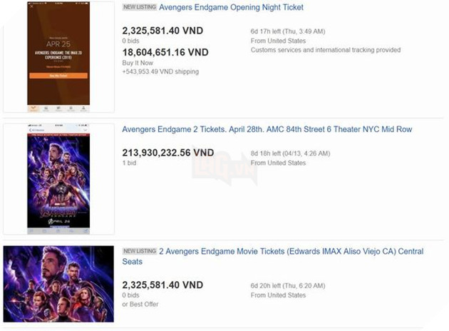 Avengers: Endgame cháy vé online, giá vé chợ đen tăng cao lên đến hơn 50.000.000 1 vé