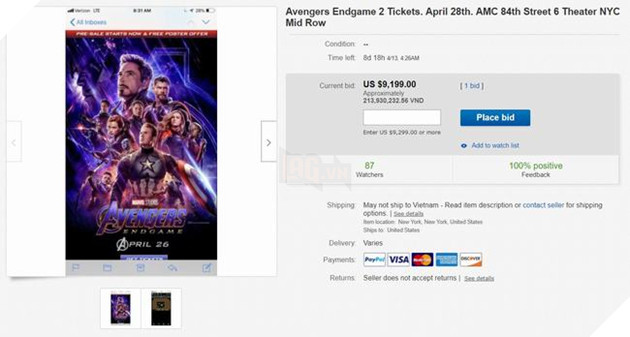 Avengers: Endgame cháy vé online, giá vé chợ đen tăng cao lên đến hơn 50.000.000 1 vé 2