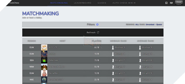 Dota Auto Chess: Hướng dẫn tìm Lobby game trực tiếp trên Website 2