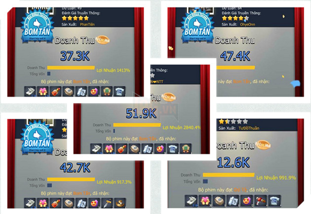 Game thủ ào ạt “khoe doanh thu” trong ngày đầu mở cửa 360mobi Cinema 3