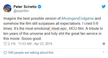 Tổng hợp đánh giá sớm Avengers: Endgame, tuyệt phẩm siêu anh hùng không xem phí cả đời 6