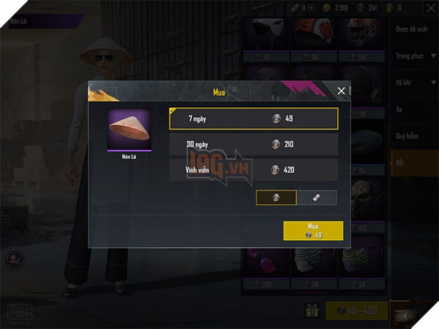 PUBG Mobile - Hướng dẫn chi tiết cách đổi trang phục nón lá và áo dài hoàn toàn miễn phí 3