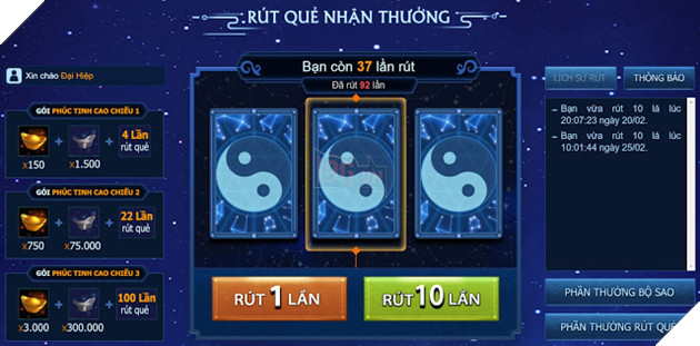 Võ Lâm Truyền Kỳ Mobile mở sự kiện rút quẻ nhận ngàn quà khủng