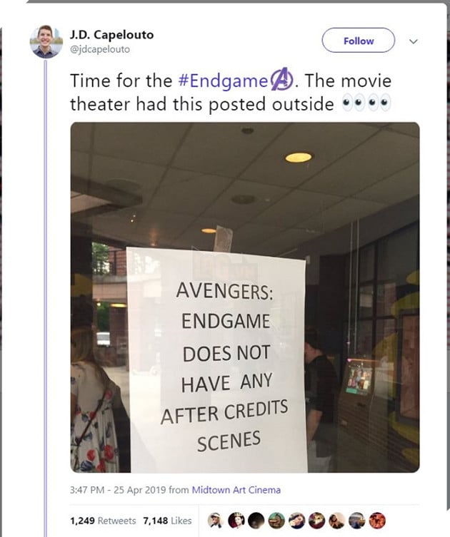 Nhiều rạp phim đăng đàn Avengers: Endgame không After-Credit, đề nghị khán giả ra về 3