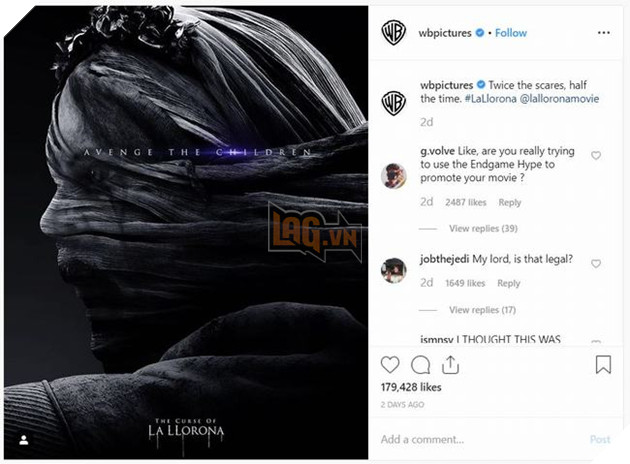 Đứng trước cơn bão Endgame, Warner Bros lên tiếng cho Mẹ ma La Llorona 3