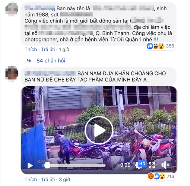  
Danh tính, địa chỉ, nơi làm việc, nghề nghiệp đều bị CĐM bóc sạch sẽ.