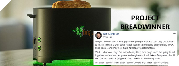  Chuyện đùa thành thật - Thương hiệu Razer chế tạo sản phẩm máy nướng bánh mỳ nhằm phục vụ cho gamer  2