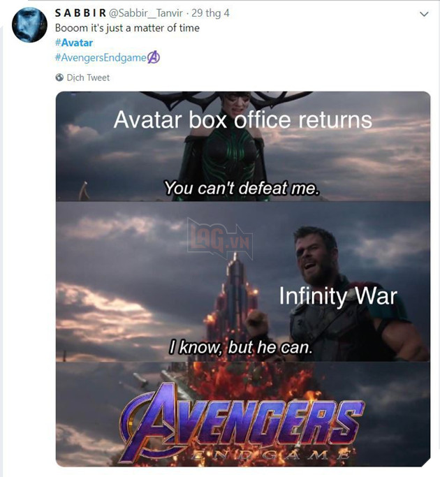 Khán giả đang hóng chờ ngày Avengers: Endgame hạ bệ Avatar 11