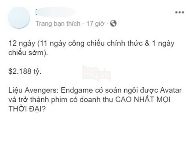 Khán giả đang hóng chờ ngày Avengers: Endgame hạ bệ Avatar