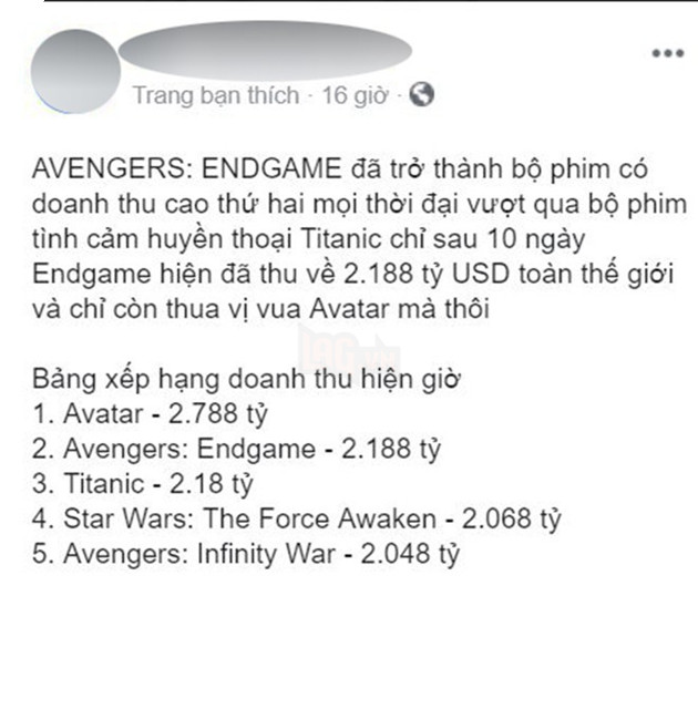 Khán giả đang hóng chờ ngày Avengers: Endgame hạ bệ Avatar 2