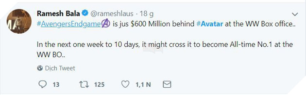 Khán giả đang hóng chờ ngày Avengers: Endgame hạ bệ Avatar 9