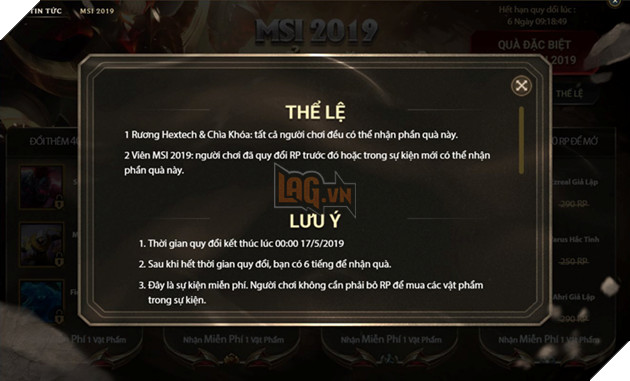 Hướng dẫn nhận quà ingame LMHT nhân sự kiện vòng loại MSI 2019 4