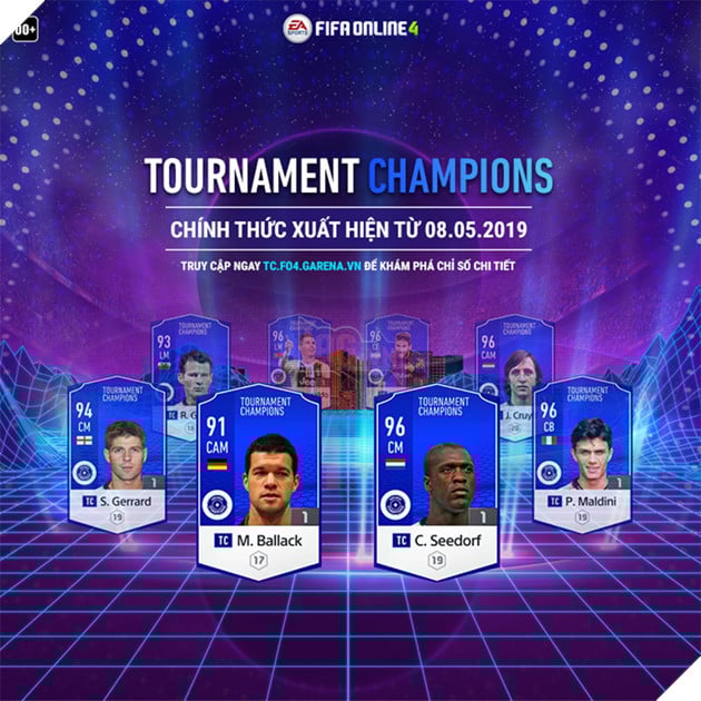 Fifa Online 4: Mùa giải Tournament Champions được cập nhật thẻ và sự trở lại của nhiều huyền thoại