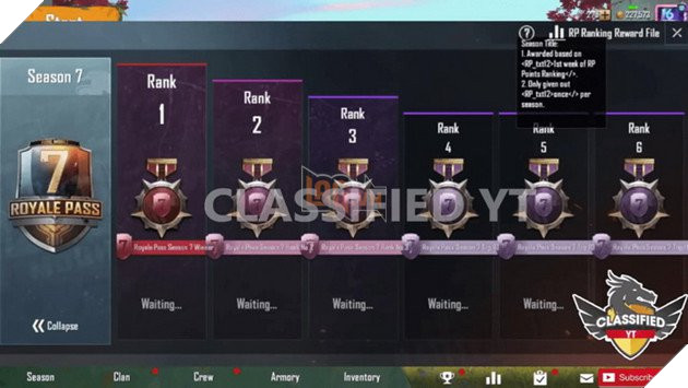 PUBG Mobile Season 7: Tổng hợp phần thưởng Royale Pass và các quà tặng đặc biệt 8