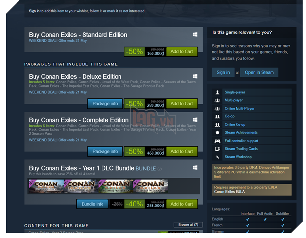 Conan Exiles: Mở cửa miến phí cuối tuần này và giảm giá bán 50% mọi phiên bản 5