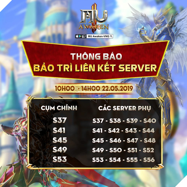 MU Awaken chuẩn bị gộp máy chủ siêu khủng vào 22 tháng 5 chuẩn bị siêu update tháng 6 với hàng loạt Giftcode mới