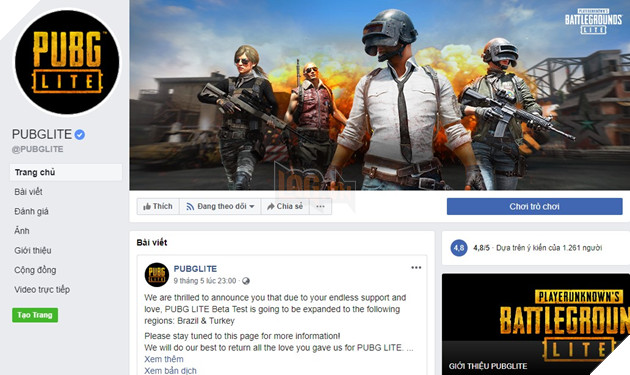 PUBG bản miễn phí cán mốc 1 triệu like trên Facebook, ra mắt bản đồ Sanhok
