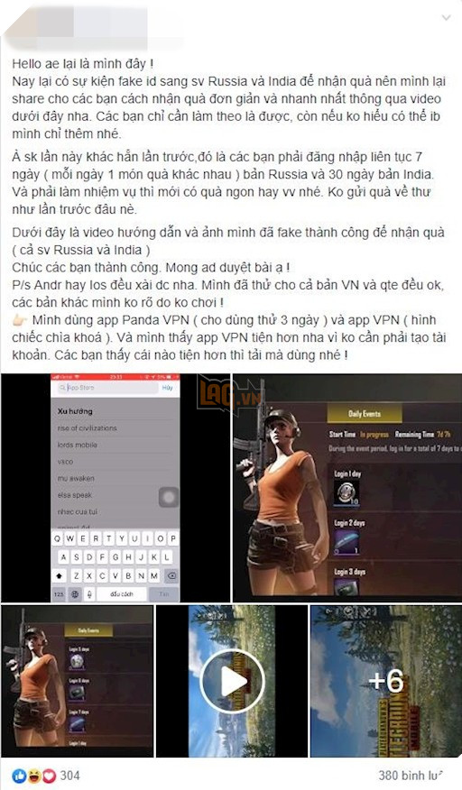 Game thủ Việt dần bỏ máy chủ PUBG Mobile Việt Nam, sang nước bạn lấy quà cho đã 2