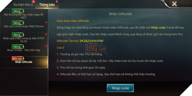 Liên Quân Mobile: Hàng loạt Giftcode giá trị được tặng free khi tham gia sự kiện ngày 25/05 4