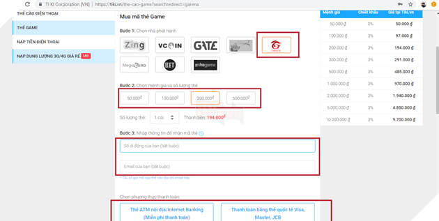 Hướng dẫn chi tiết cách nạp tiền Liên Quân mobile giá rẻ đơn giản và an toàn 3
