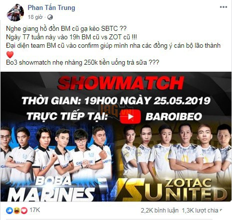 LMHT: Thầy Ba gạ kèo Boba Marines cực mạnh, QTV kêu cạo lông mày cho máu 2