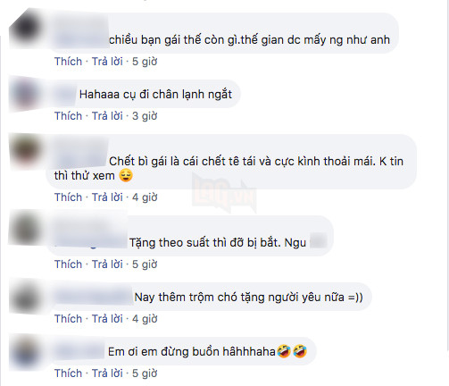  
Phản ứng của cư dân mạng trước câu chuyện người đàn ông trộm chó tặng người yêu.