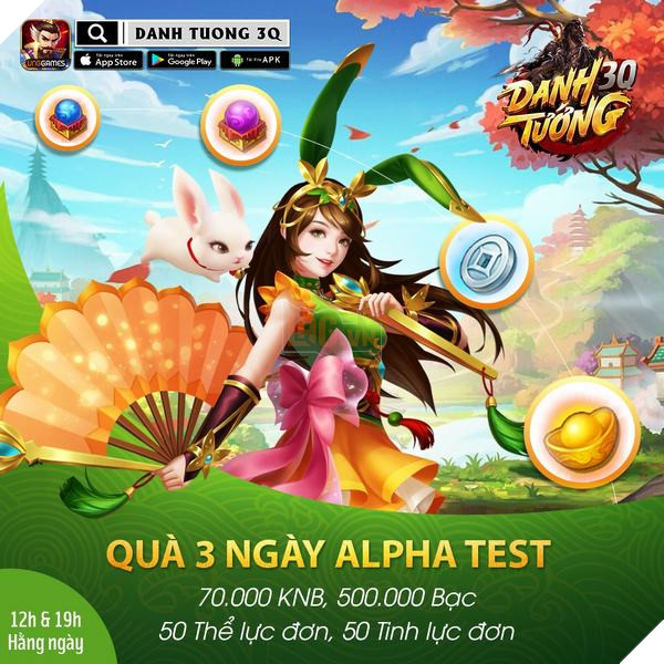 Chơi thử Danh Tướng 3Q - VNG, nhận quà tặng lên đến 20 triệu đồng