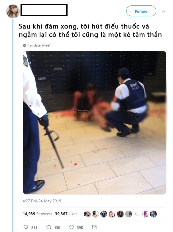 Yandere Nhật Bản Xuất hiện ngoài đời, cô gái xinh đẹp cố giết 1 chàng trai vì quá yêu người đó