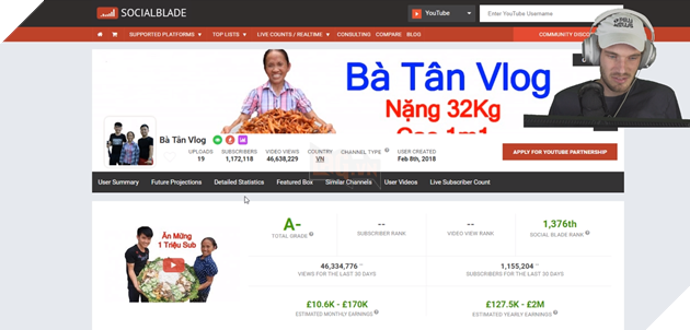 Bà Tân Vlog lên cả livestream của ông hoàng YouTube PewDiePie, gây kinh ngạc với triệu sub sau 2 tuần - Ảnh 1.