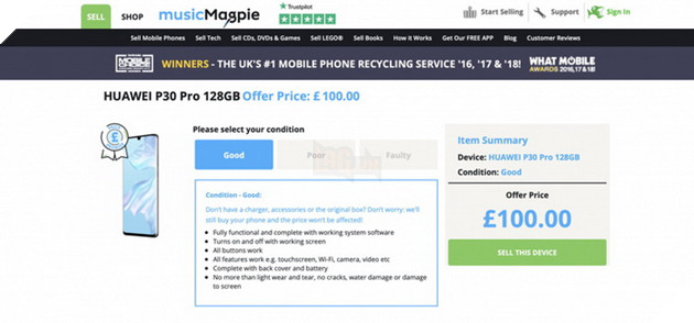 P30 Pro - Dòng sản phẩm cao cấp từ Huawei rớt giá trị thê thảm từ 1150 USD chỉ còn 130 USD 2