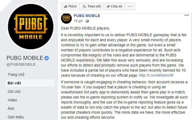 Tencent khẳng định các tài khoản PUBG Mobile bị khoá 10 năm chắc chắn sử dụng hack 3