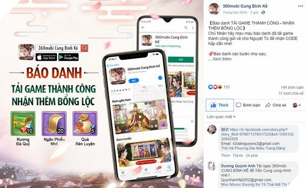 Hàng loạt ưu đãi dành tặng cho game thủ 360mobi Cung Đình Kế
