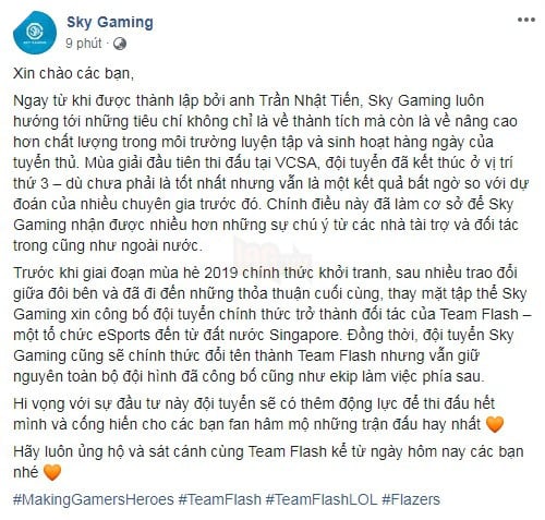 LMHT: SGD theo chân PVB đổi tên trước khi VCS Mùa Hè 2019 bắt đầu