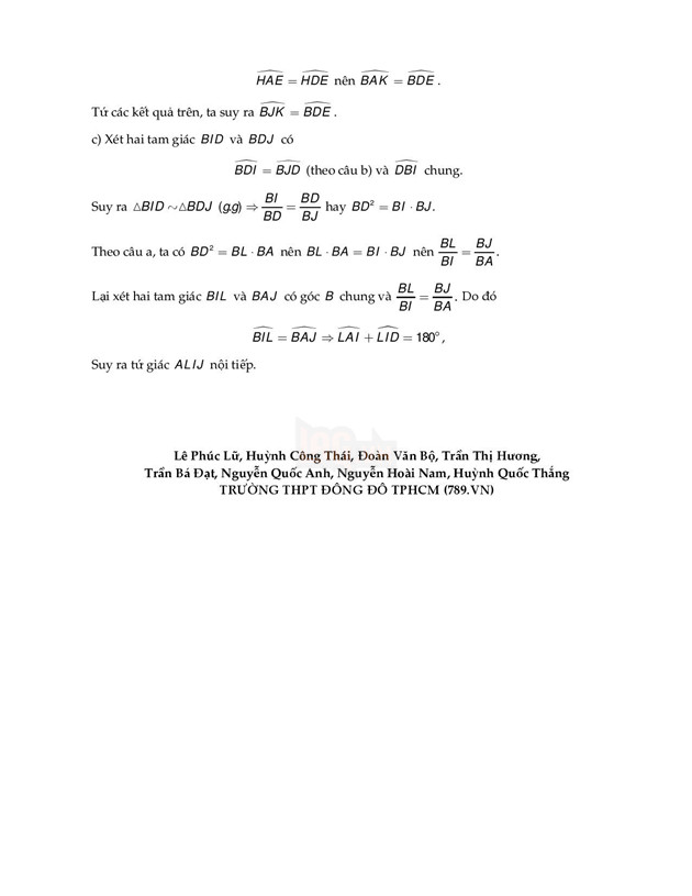 Đáp án môn Toán vào lớp 10 tại TP HCM năm 2019 - Ảnh 6.